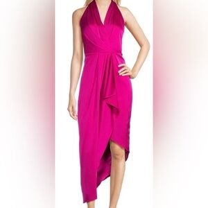 Gorgeous…Alex Marie Satin Cocktail Dress. Fuchsia/Pink. Size 10. NWT